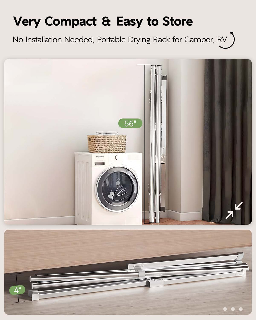 Clothes Drying Rack 79 Inches Folding Indoor Outdoor, Drying Rack Clothing Collapsible, Foldable Laundry Drying Rack, Heavy Duty Stainless Steel Clothesline, Garmet Rack, 20 Hooks 12 Clips